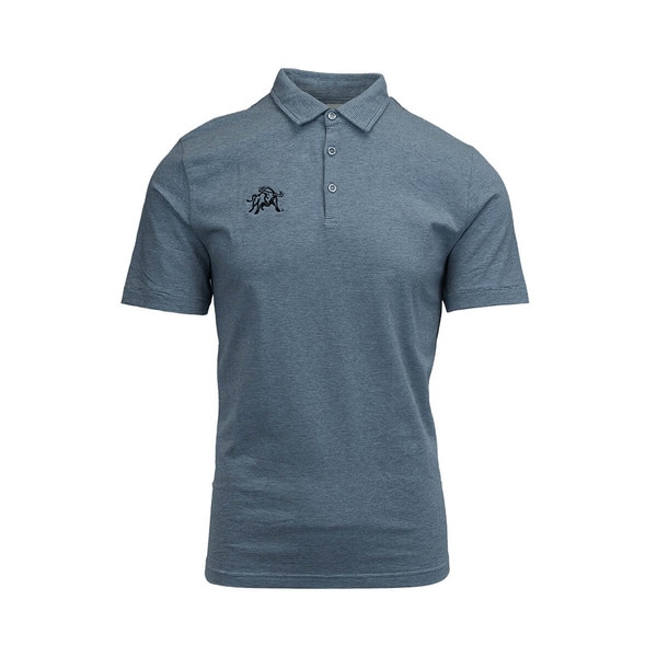 Striped, Blue, White, U-State, Men's, Polo